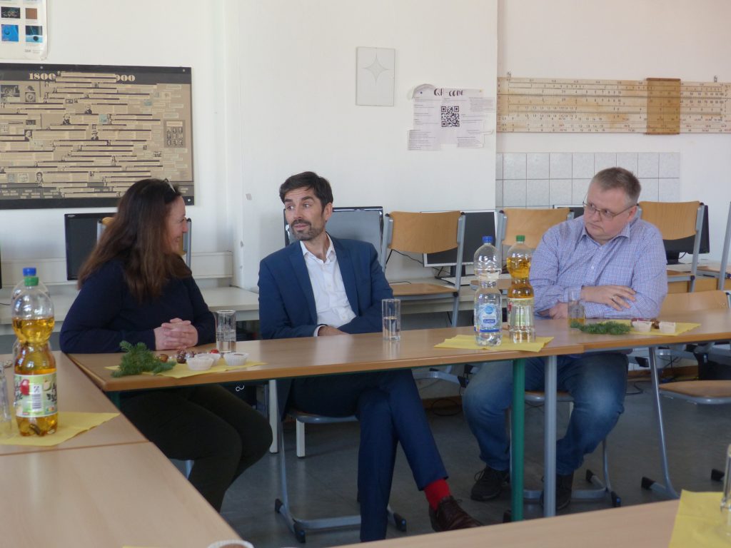 Impression vom Besuch durch Bildungsminister Sven Teuber