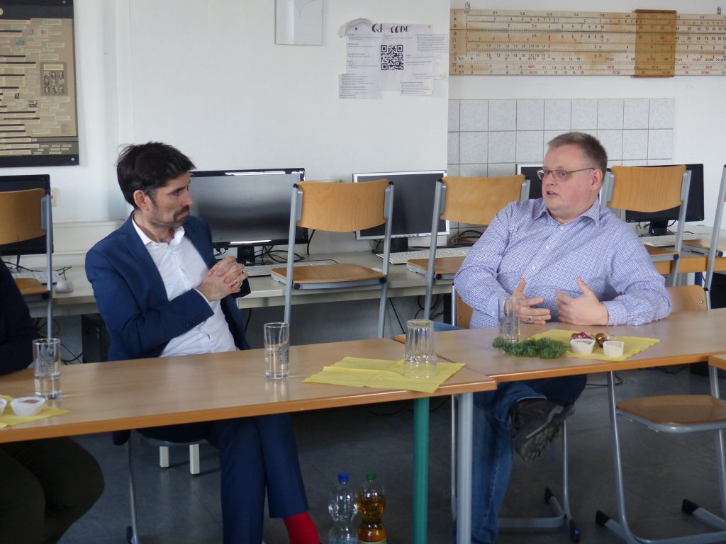 Impression vom Besuch durch Bildungsminister Sven Teuber