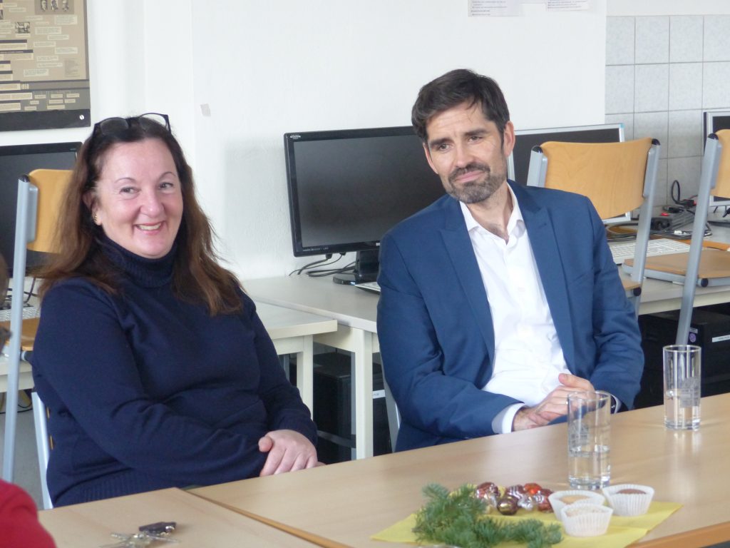 Impression vom Besuch durch Bildungsminister Sven Teuber