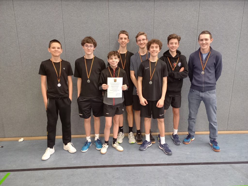 Die Zweitplatzierten des Regionalentscheids im Tischtennis (Januar 2026)