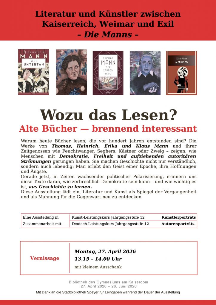 Ausstellung zu den Manns in der Bibliothek
