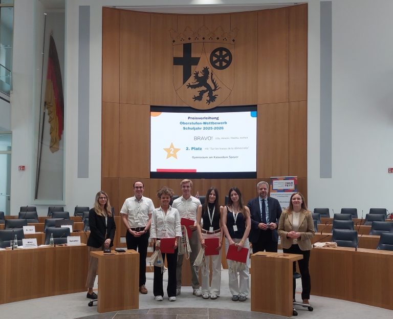Preisverleihung des Oberstufen-Wettbewerbs Copyright: Partnerschaftsverband RLP